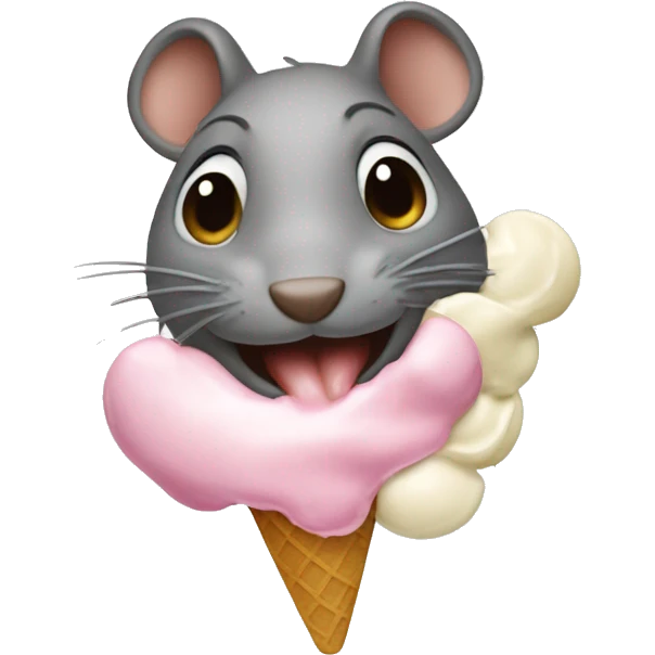 It’s like a rat eating ice cream  emoji