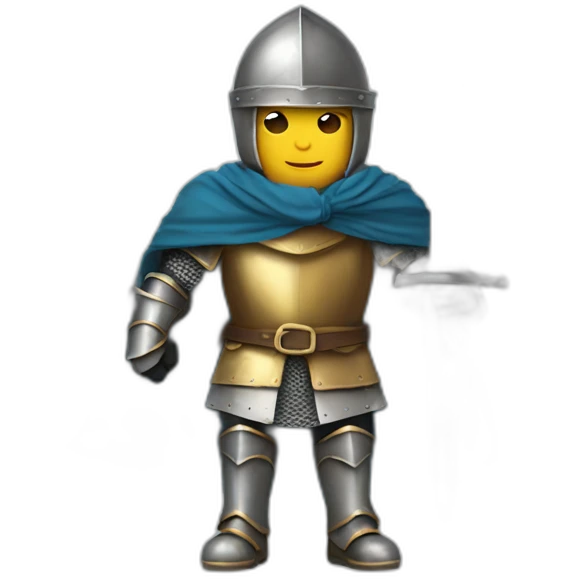 Knight with a cape emoji