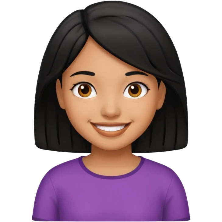 hispanic kid, girl with black hair emoji