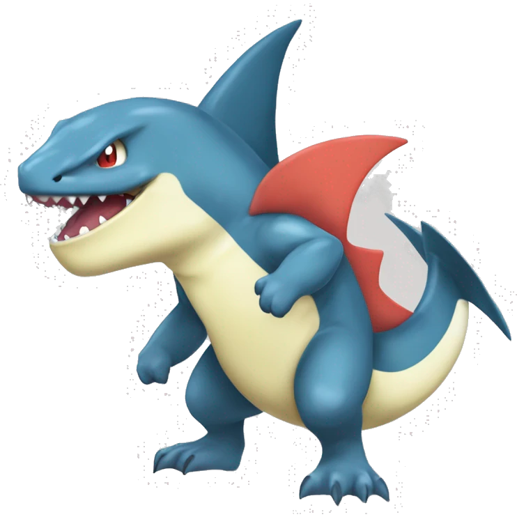 Sharpedo-Charmeleon-Gible-Larvitar-Fakémon Full Body emoji
