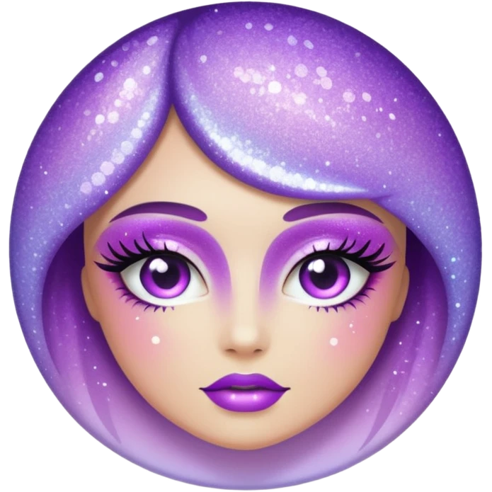 lilac gradient glitter cosmetics emoji