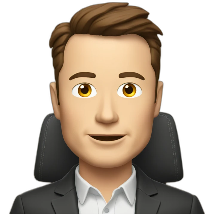 Video of elon musk driving emoji