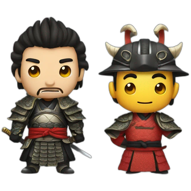 samurai and dragon emoji