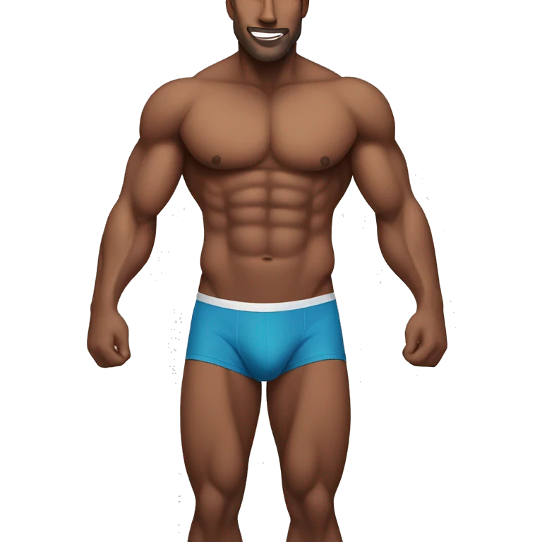 muscular male in underwear emoji