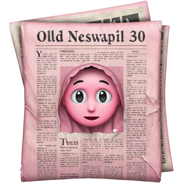 pink newspaper emoji