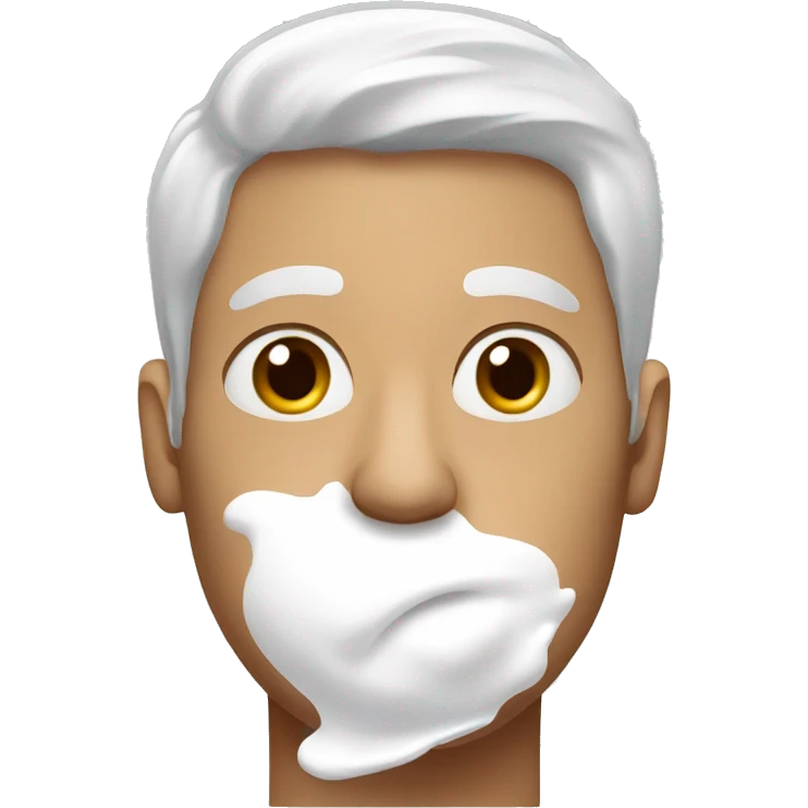 Guy with Greek yogurt on his face emoji