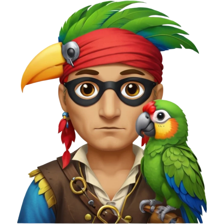 pirate and parrot emoji