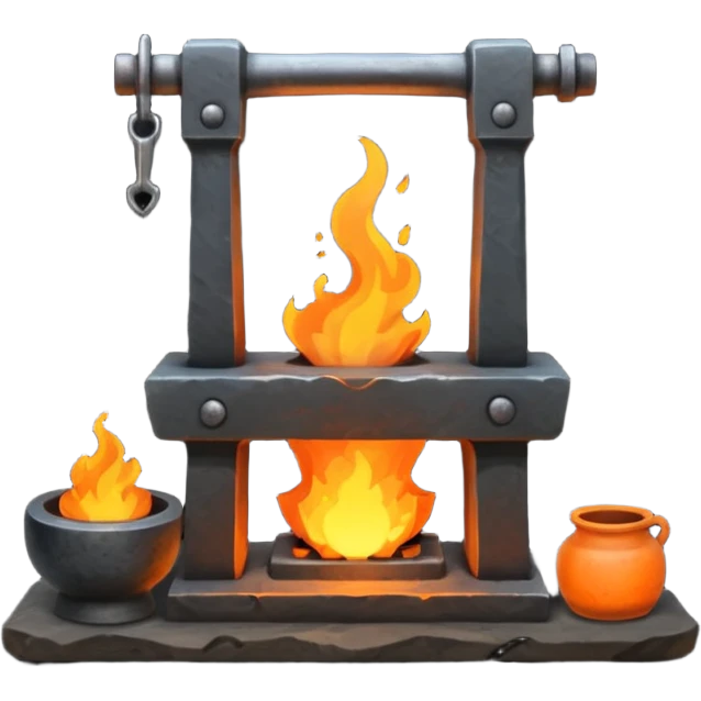 A Japanese blacksmith forge emoji