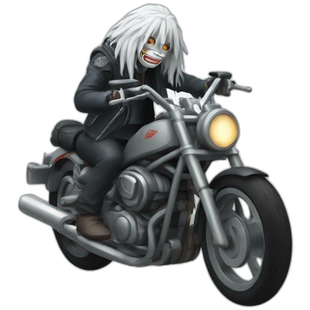 Tomura shigaraki riding motorcycle emoji