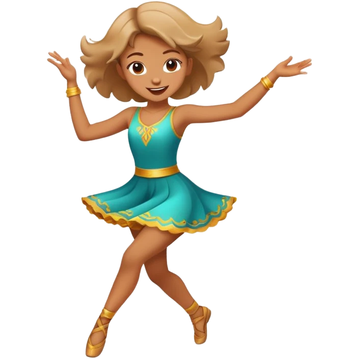 girl dancing energetically emoji