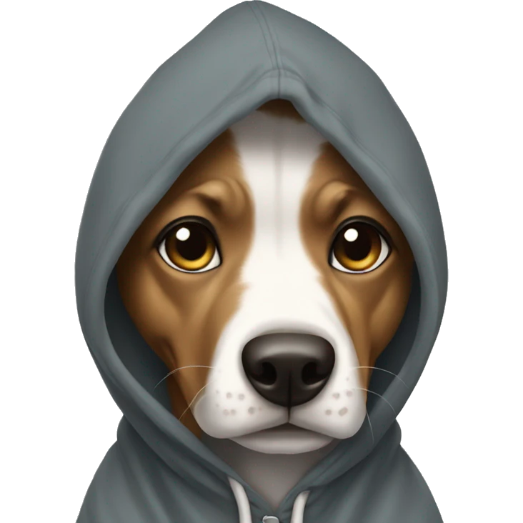 Dog wearing hoodie  emoji