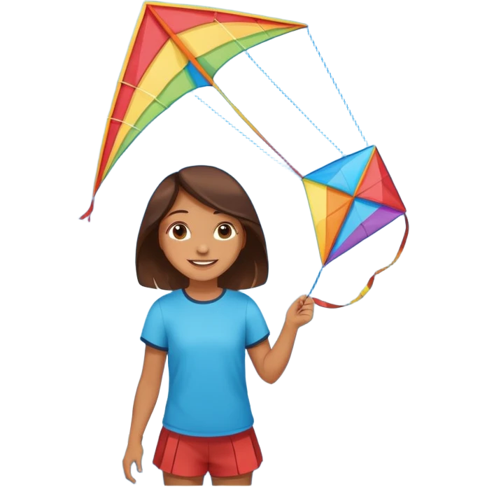 girl with kite,Kite Flyers, big kite. emoji