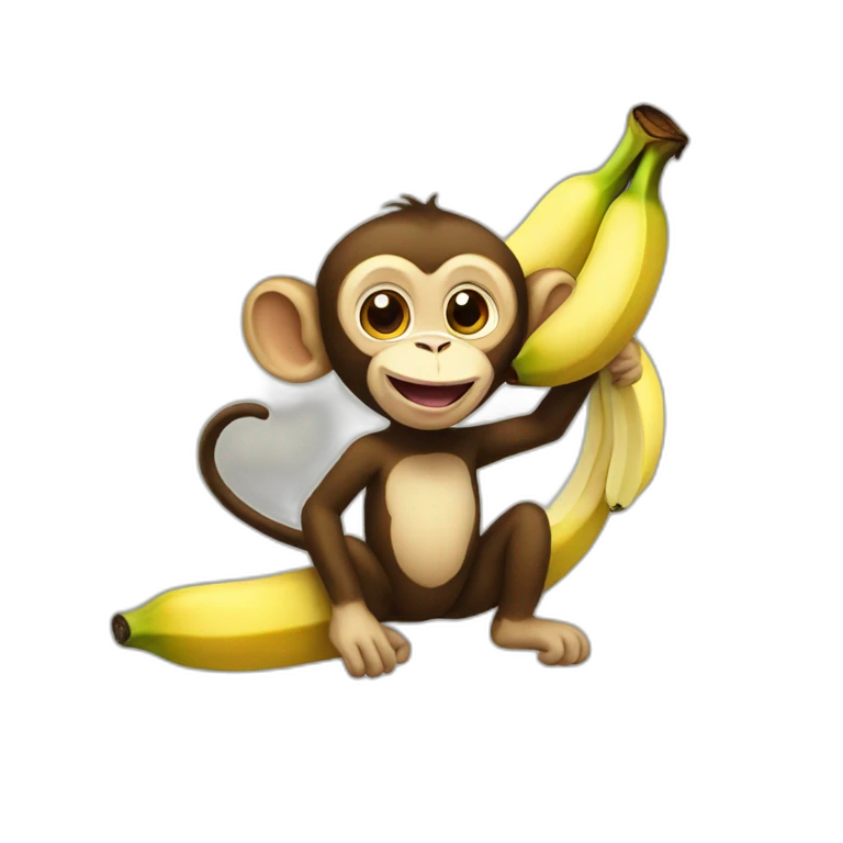 Banana monkey emoji