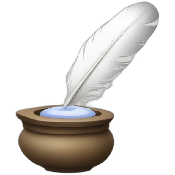white feather inkpot emoji