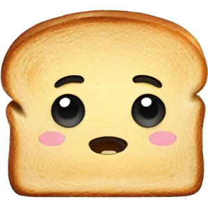 Slice of toast with little feet , running away emoji