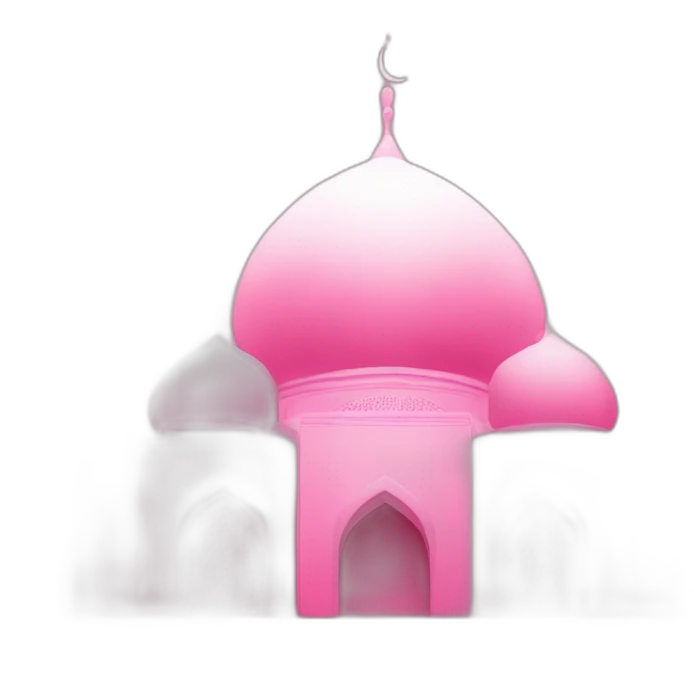 Mosque, basic shades of pink emoji