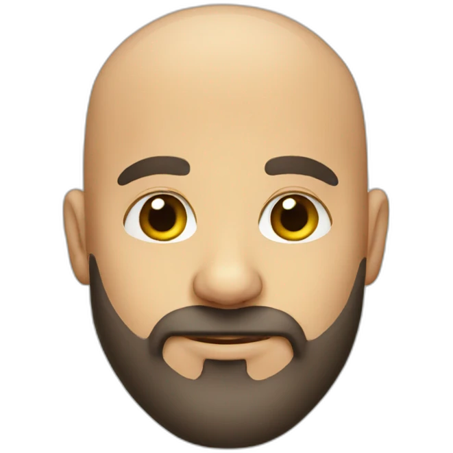 Bald with beard emoji