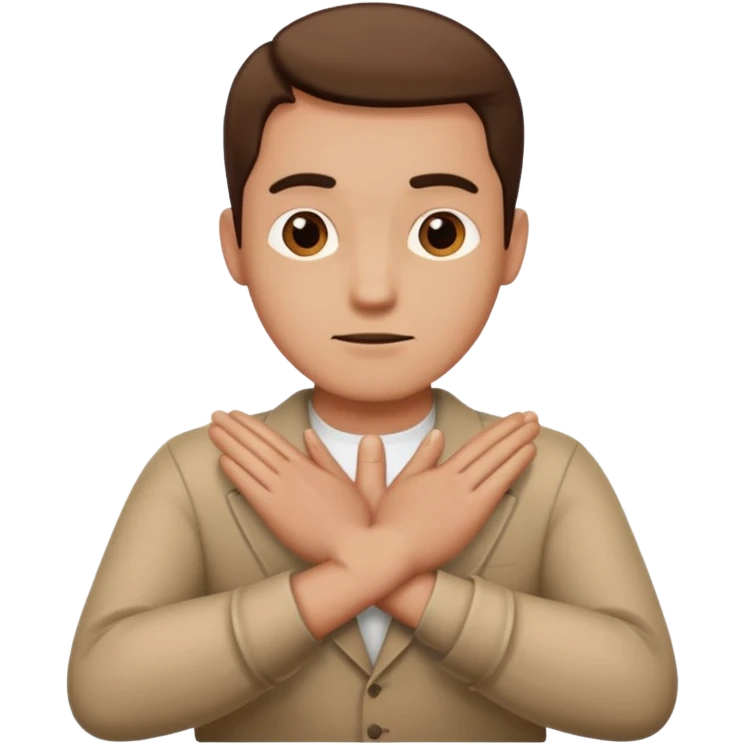 man say no with his hands crosswise emoji