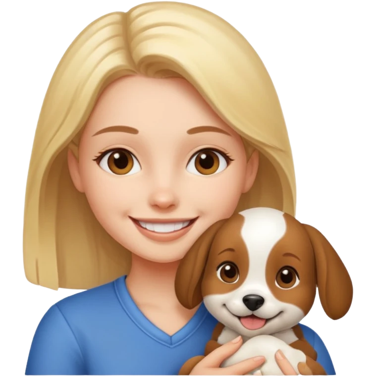 cachorrinho e sua dona  emoji