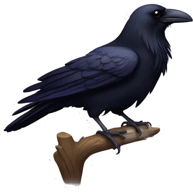Raven bird emoji