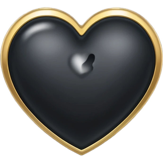 black heart with a gold outline emoji