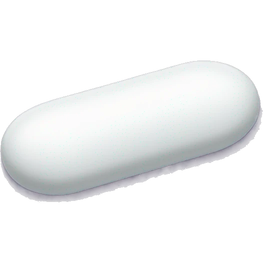 Plain oblong pill tablet emoji