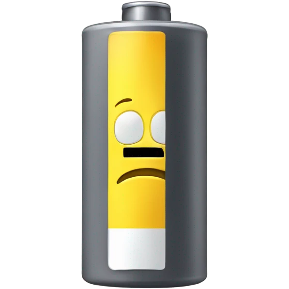 Yellow Sad battery  emoji