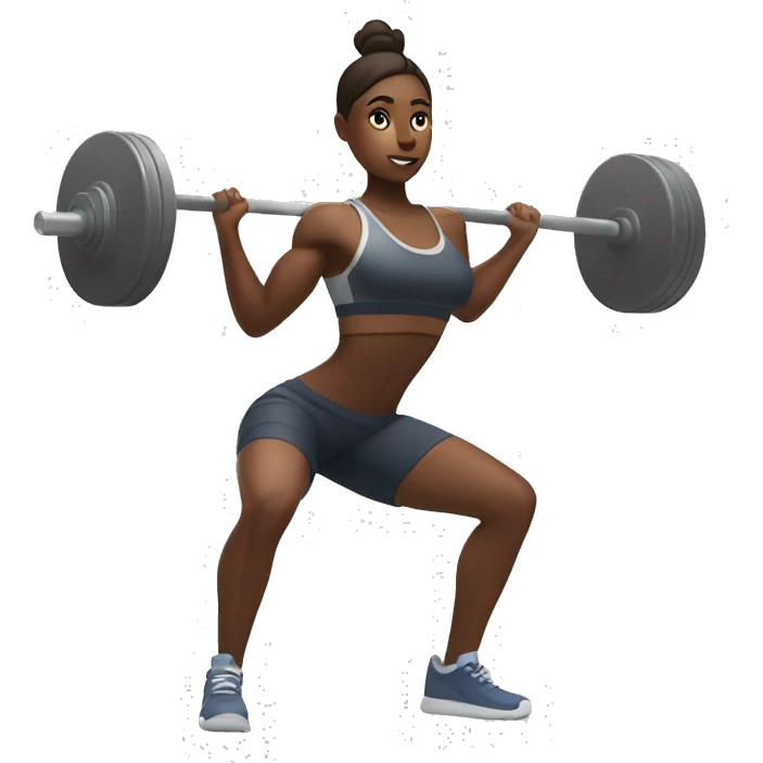 girl doing barbell hip thrusts  emoji