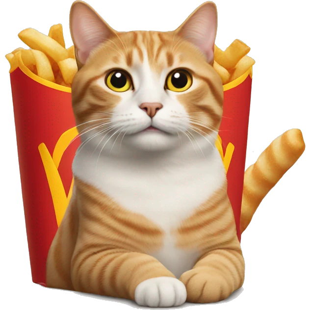cat at mcdonalds emoji