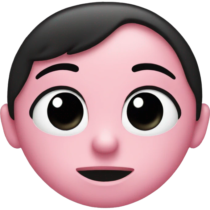 half pink half black heart emoji