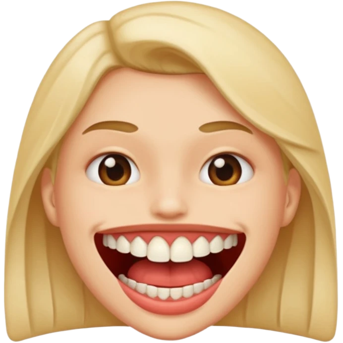 Top teeth biting lip emoji