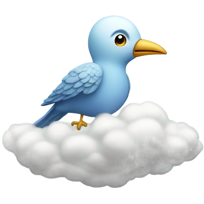 Bird on cloud emoji