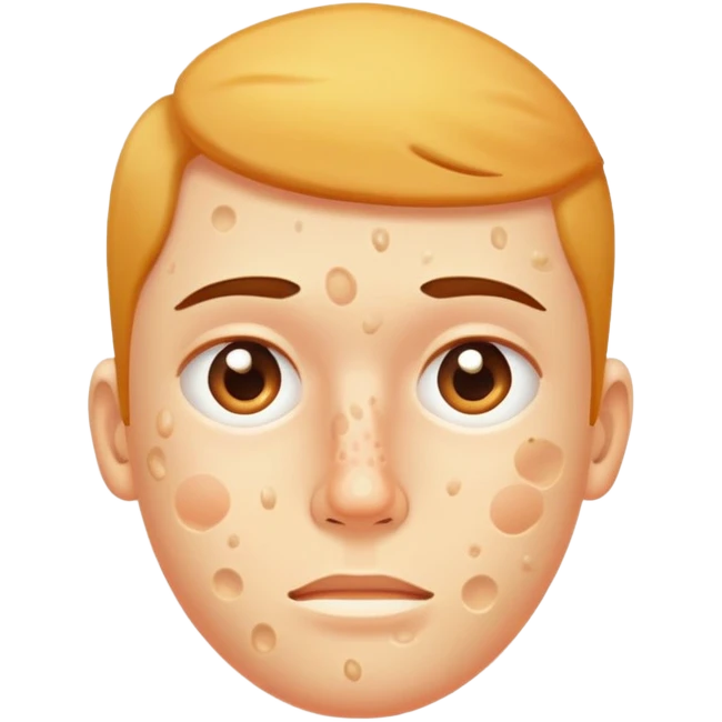face with acne and pimples emoji