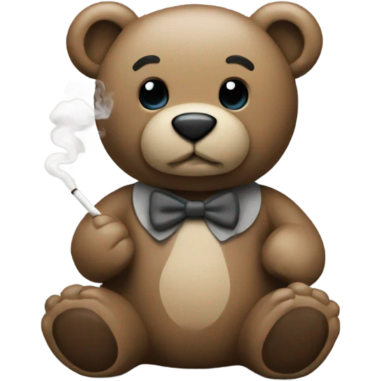smoke teddy bear emoji