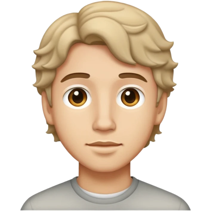 ragazzo con capelli corti e mossi emoji