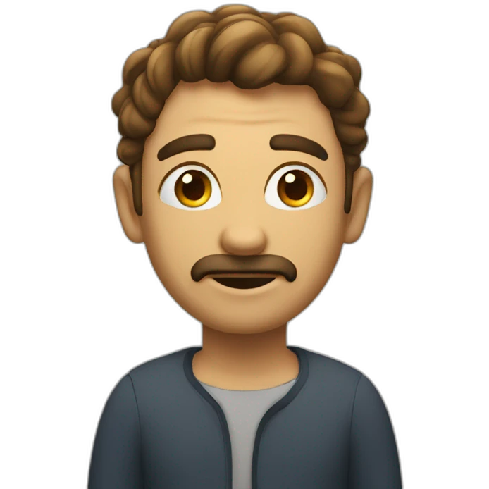 Man saying “calma Erick” emoji