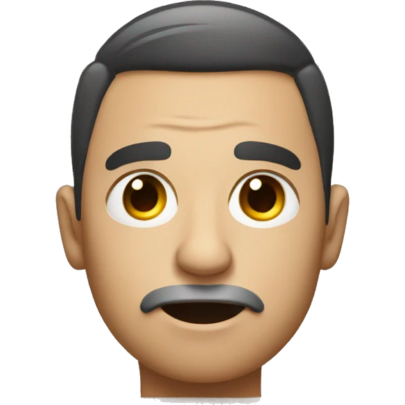 raised eye brow with a slight frown holding a camera emoji