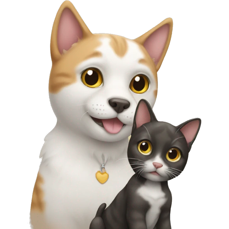 Cat with dog emoji