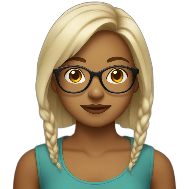 higabi girl wearing glasses emoji