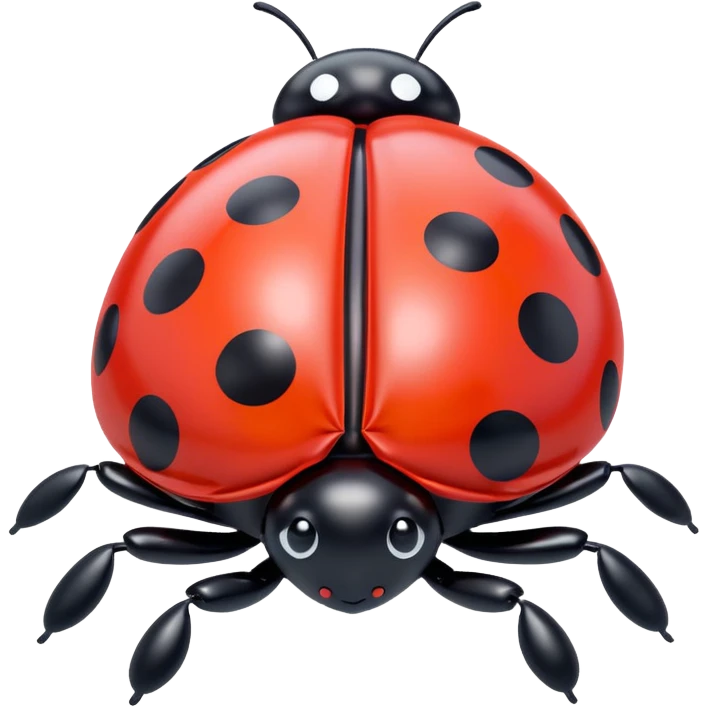   jeff koons style inflatable lasybug art emoji