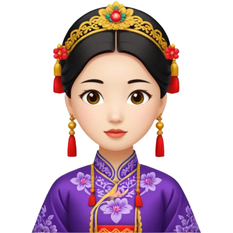 chinese girl in traditional costume emoji