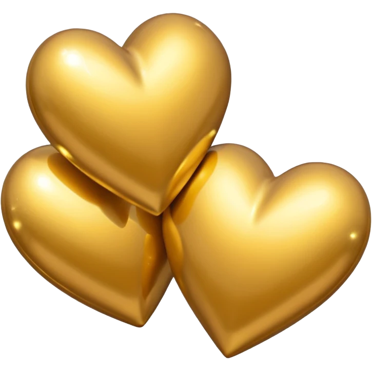 2 goldene funkelnde Herzen emoji