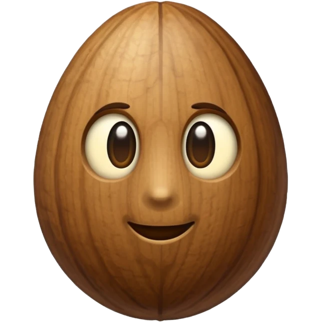 walnut seed of the walnut tree. no face! emoji
