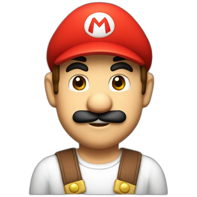 super mario front red hat emoji