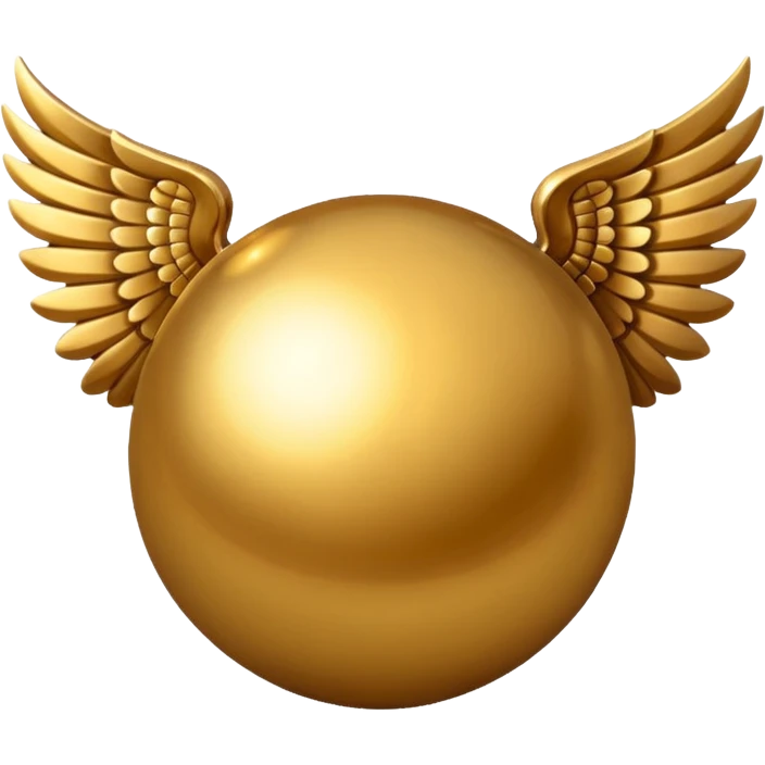 Redondo,con alas y dorado emoji