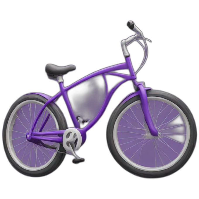 purple bike emoji