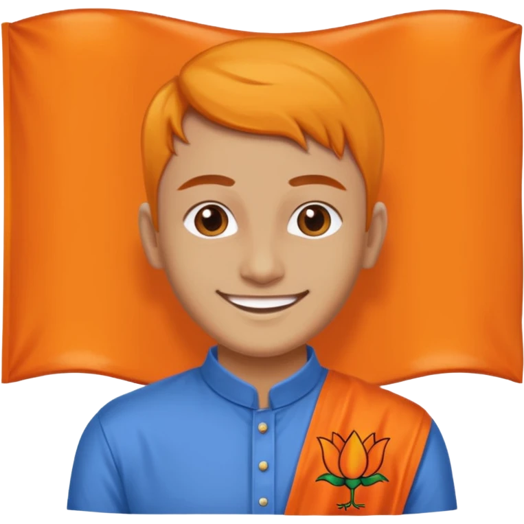 Politics name with bjp flag emoji