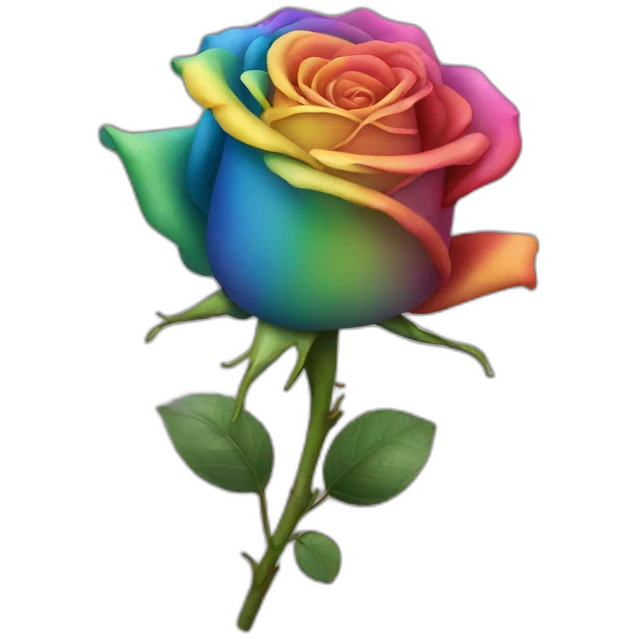 Rainbow rose emoji