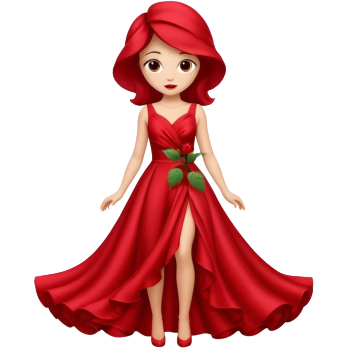 red rose dress no body emoji