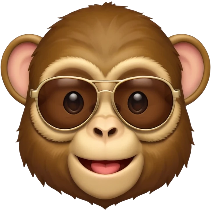 Monkey with sunglasses  emoji